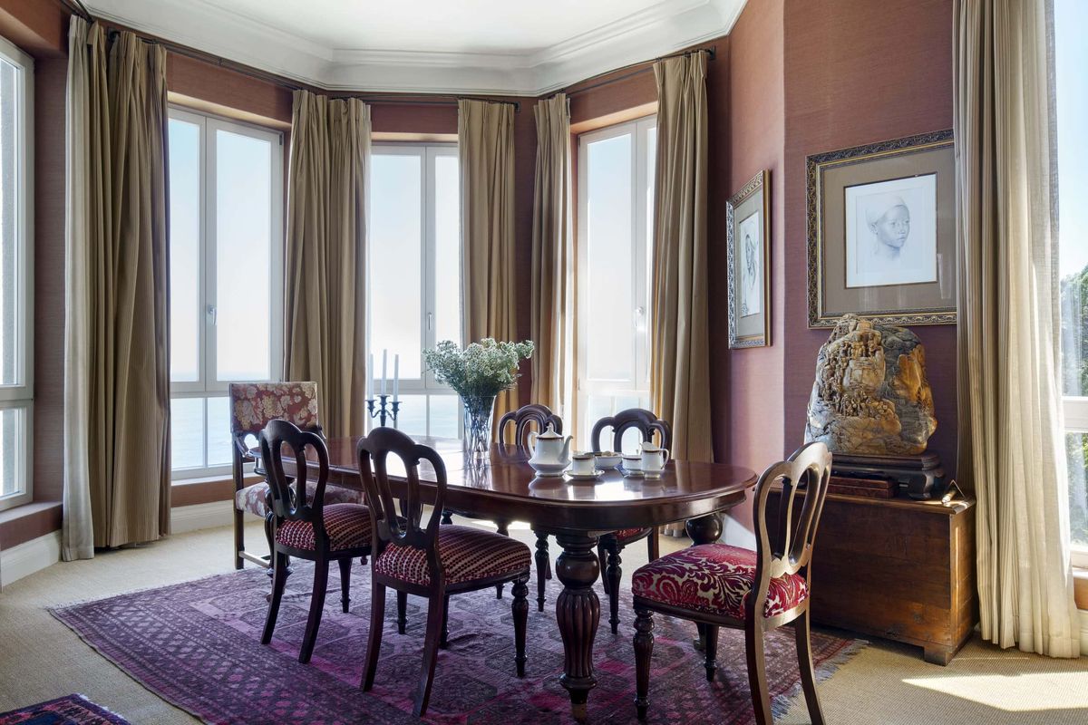 The dining room, looking out to sea
